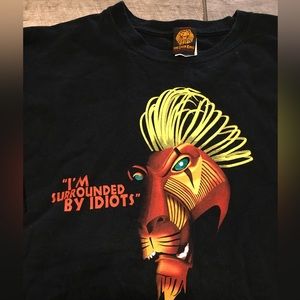 Vintage Disney The Lion King Broadway Surrounded by Idiots Musical Tshirt Tee XL